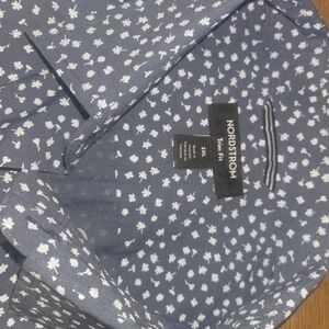 Nordstrom Men's Blue Floral Shirt